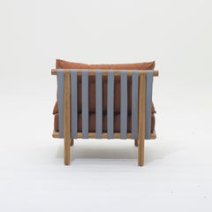 Minimalist outdoor armchair "Serge" by Samuel Lamas