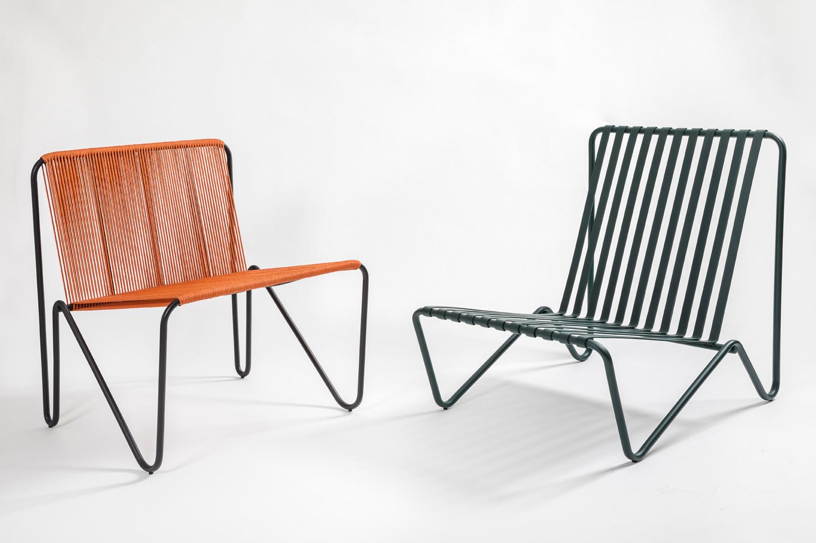 XXIe siècle et contemporain Chaise d'extérieur minimaliste en acier inoxydable Haruka de Samuel Lamas en vente
