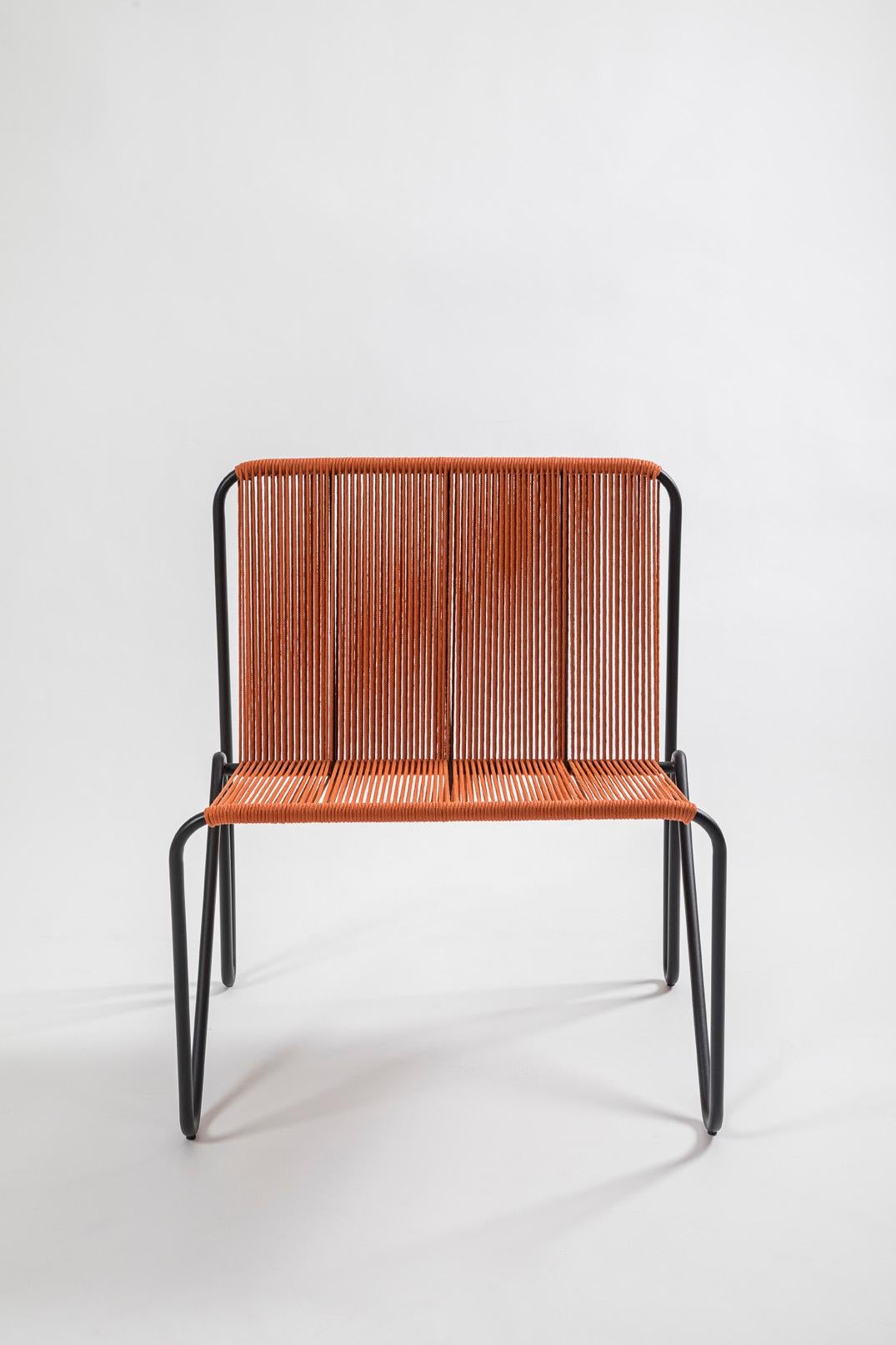 Postmoderne Chaise d'extérieur minimaliste en acier inoxydable Yuu de Samuel Lamas en vente