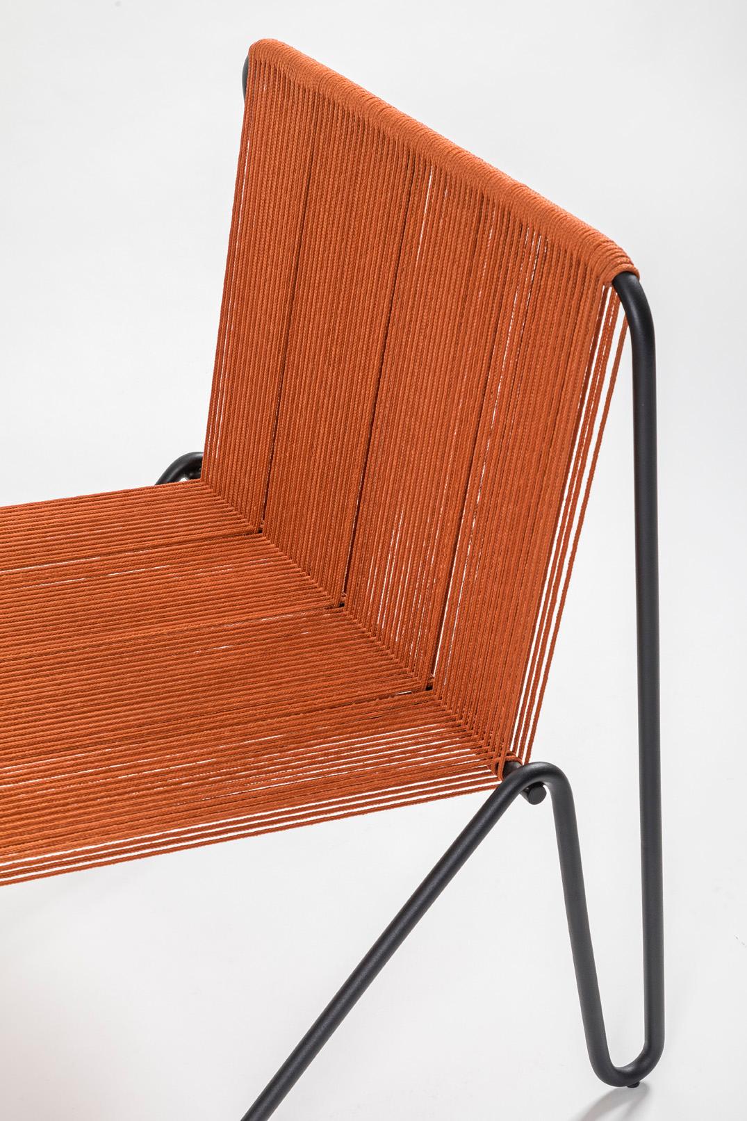 Chaise d'extérieur minimaliste en acier inoxydable Yuu de Samuel Lamas Neuf - En vente à Brasilia, DF