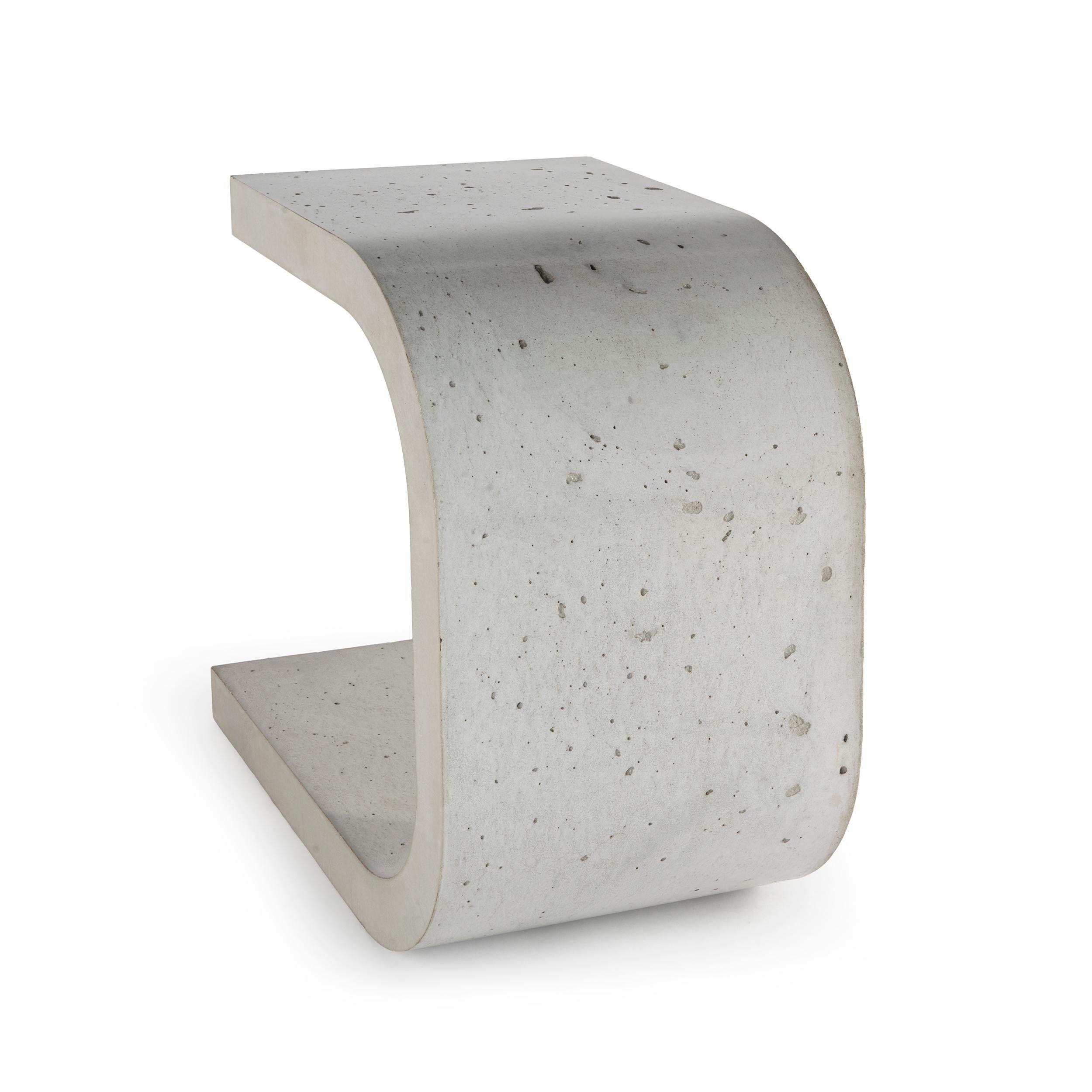 concrete outdoor side table