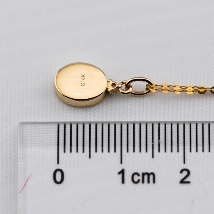 Collana minimalista con doppietta ovale di opali e diamanti in oro giallo 14k In condizioni Nuovo in vendita a Suwanee, GA