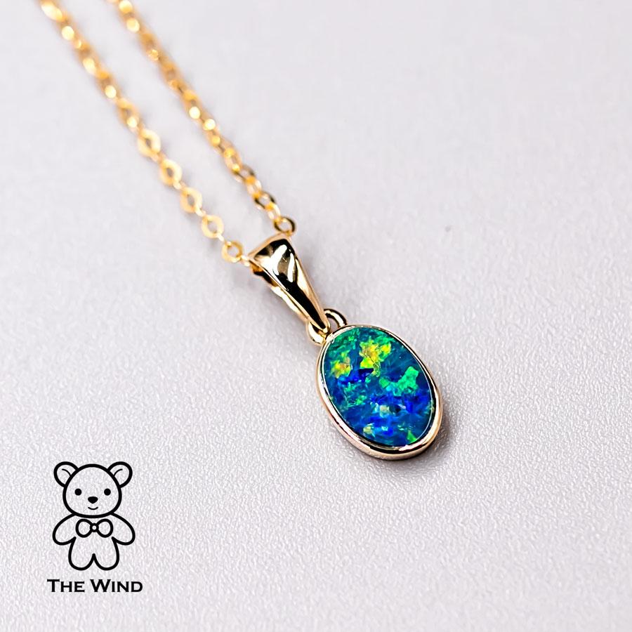 Minimalist Oval Natural Australian Doublet Opal Pendant Necklace 14k Yellow Gold.


Free Domestic USPS First Class Shipping! Free Gift Bag or Box with every order!

Opal—the queen of gemstones, is one of the most beautiful gemstones in the world.