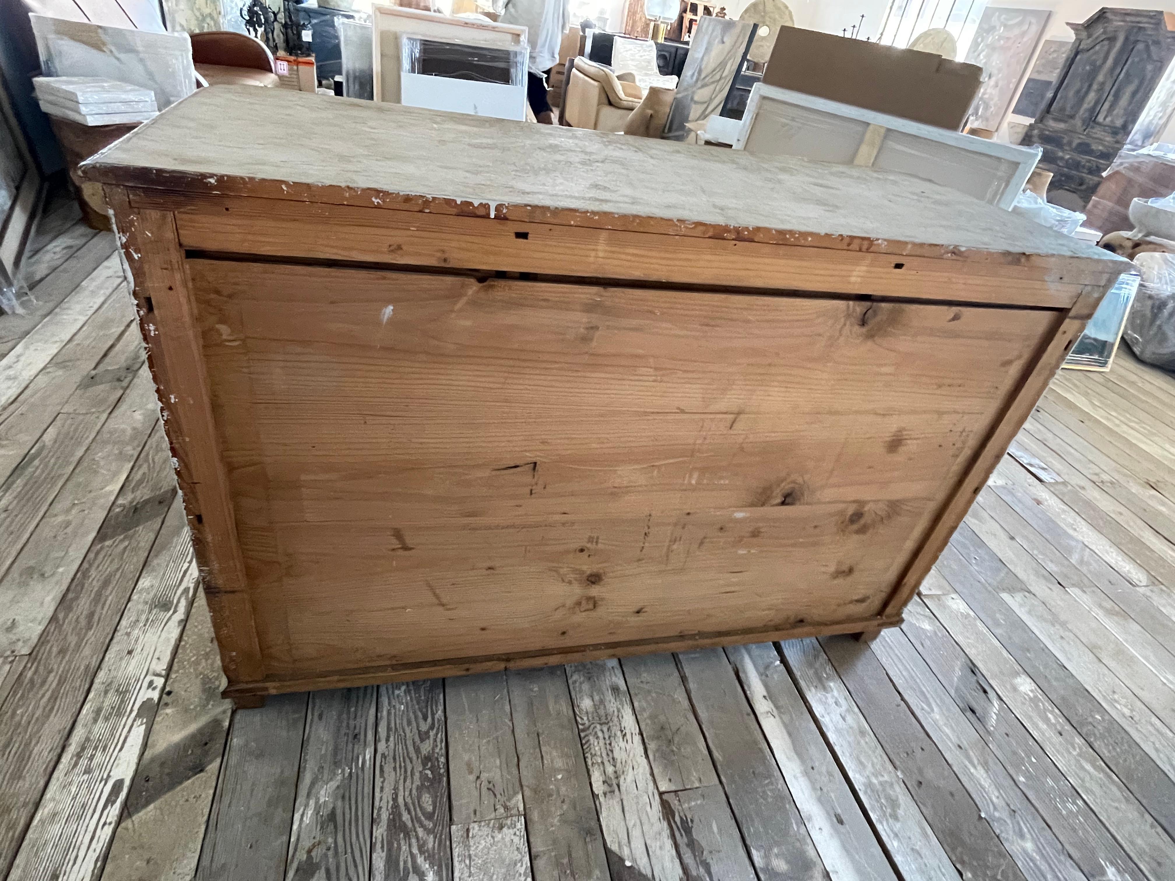 Wood Minimalist Painted French Sideboard, circa 20th Century For Sale