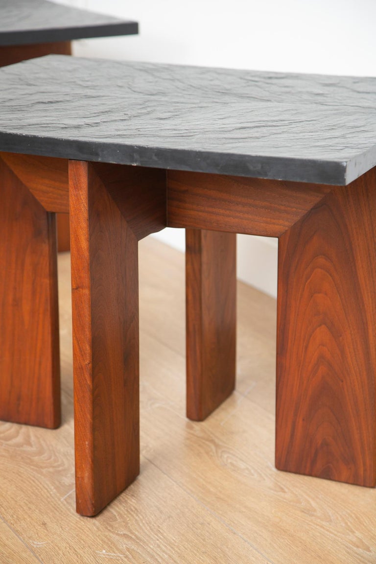 Mid-20th Century Minimalist Pair of Side Table by Phillip Lloyd Powell, USA 1960 For Sale