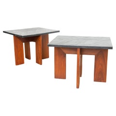 Used Minimalist Pair of Side Table by Phillip Lloyd Powell, USA 1960