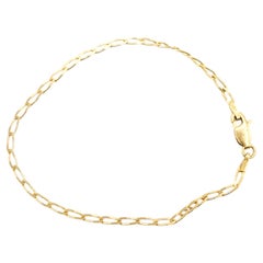Minimalist Paperclip Bracelet in 14k Yellow Gold