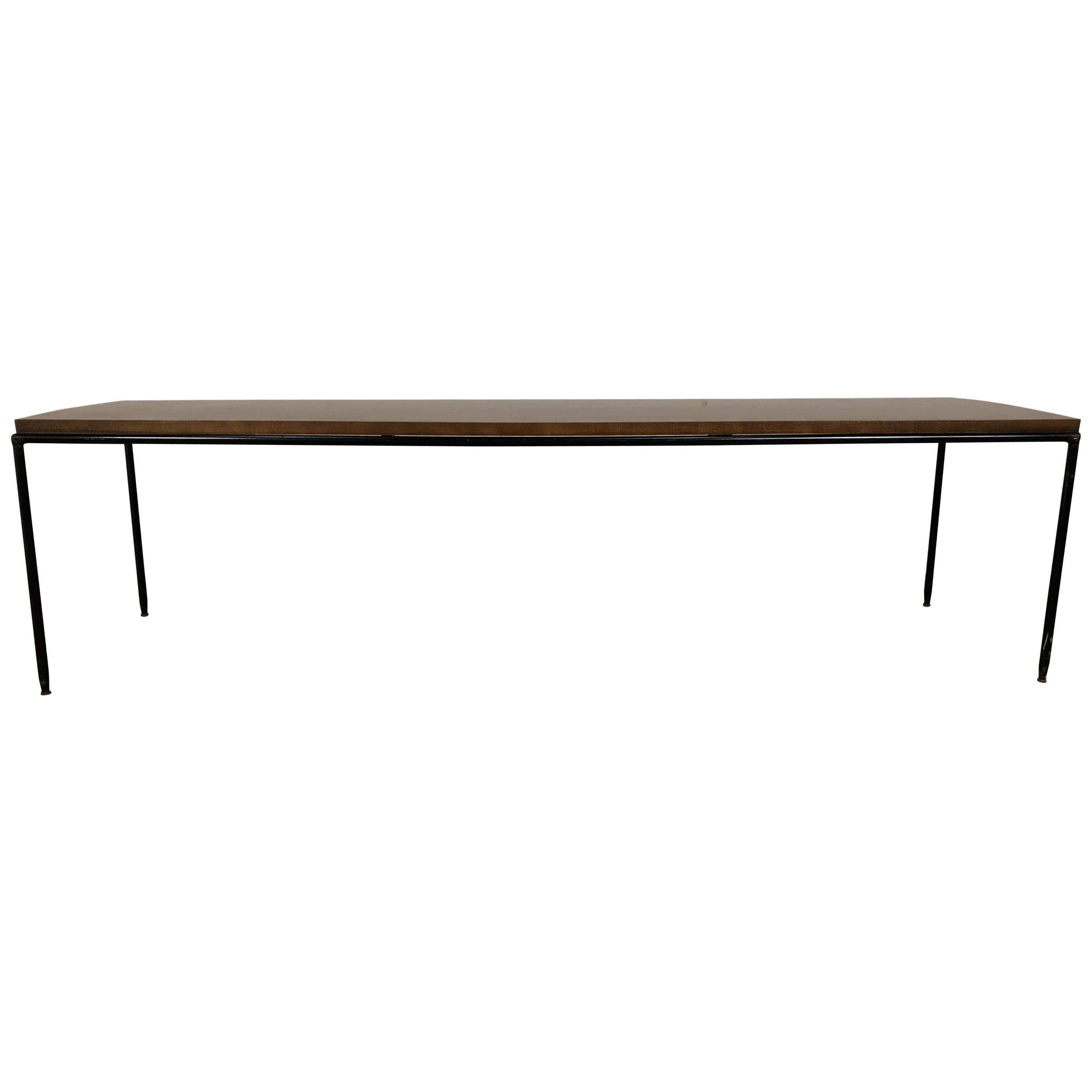 Minimalist Paul McCobb Iron and Wood Table or Bench