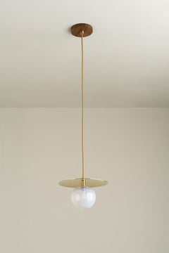 Minimalist Pendant Light Hammered Finish White Handblown Glass Globe