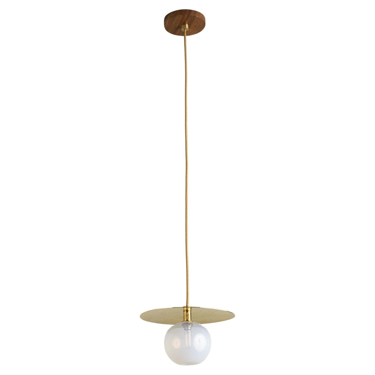 Minimalist Pendant Light Hammered Finish Glass Globe For Sale