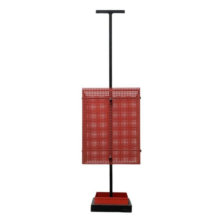 Minimalist Perforated Steel Umbrella Stand, 1960s