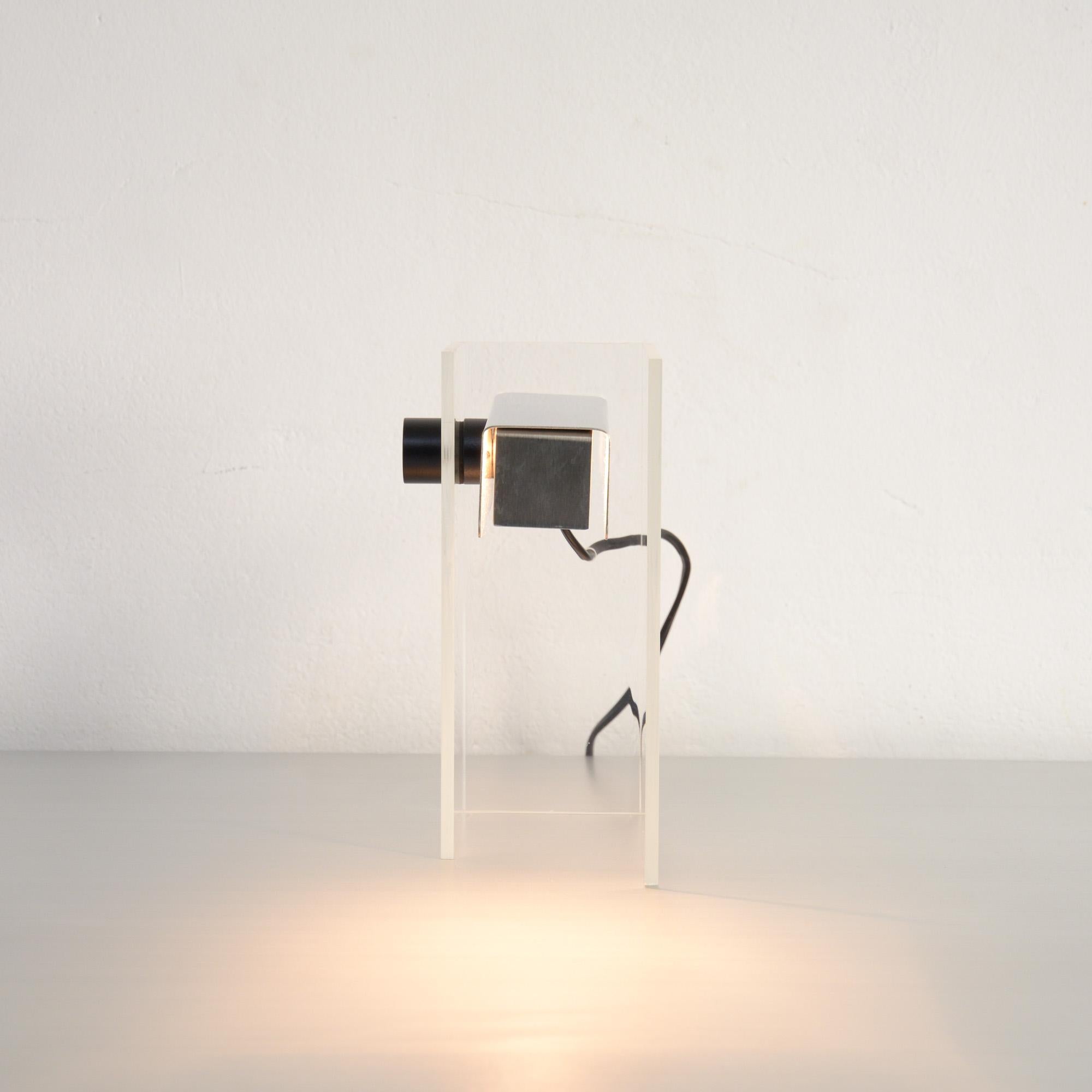 Minimalist Perspex Table Lamp by Christophe Gevers 2