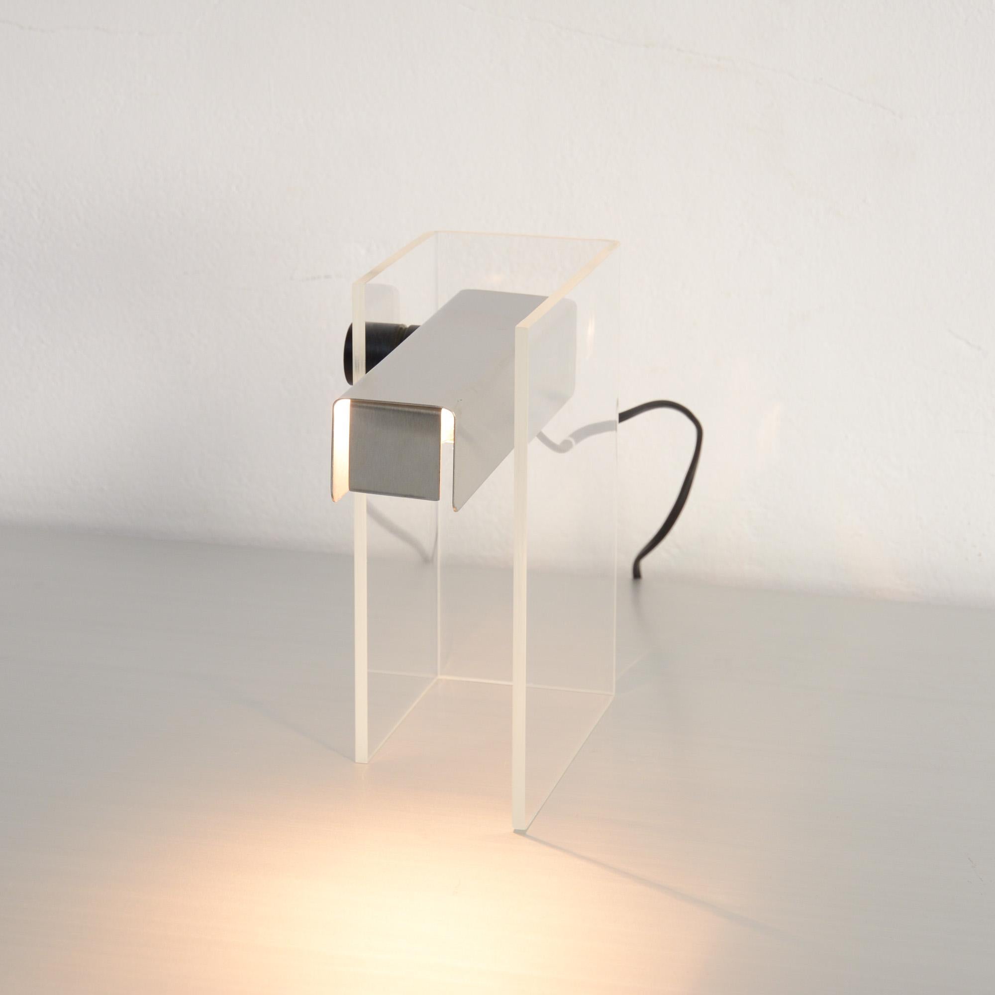 Minimalist Perspex Table Lamp by Christophe Gevers 3