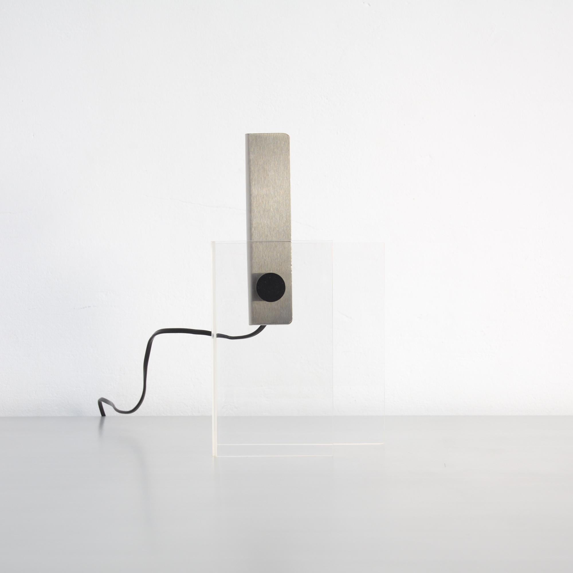 Modern Minimalist Perspex Table Lamp by Christophe Gevers