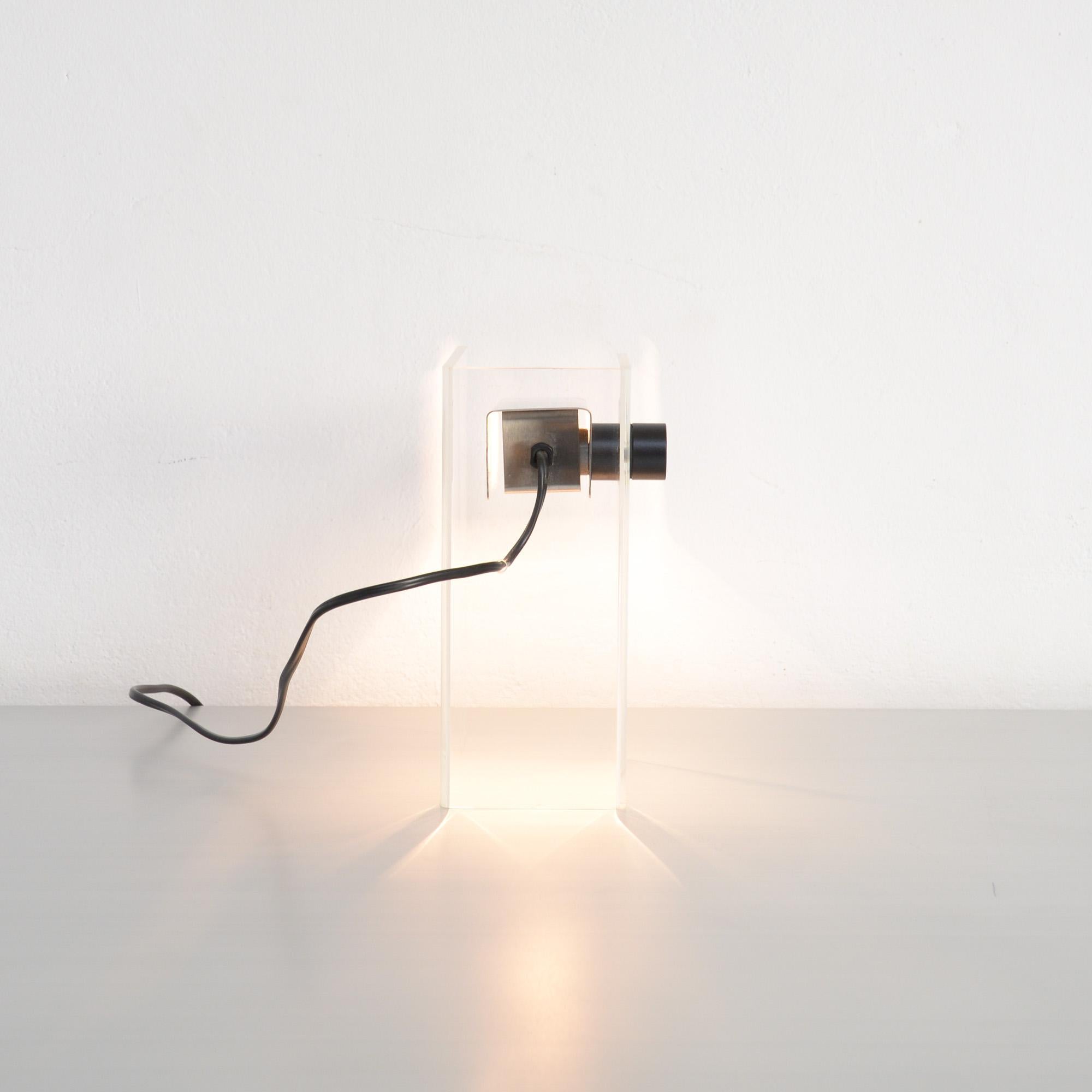 Minimalist Perspex Table Lamp by Christophe Gevers 1