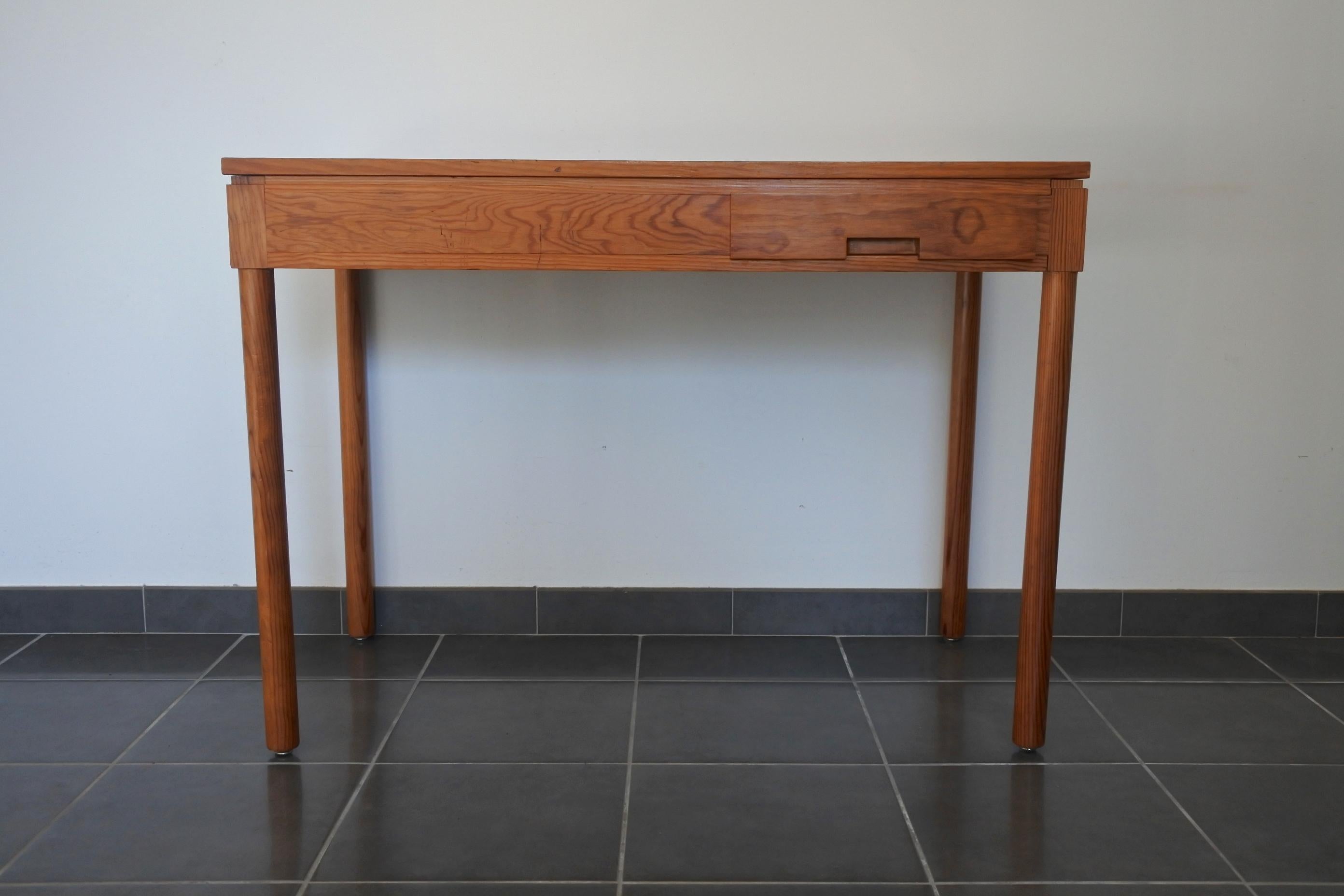 Minimalist Pinewood Desk by Pierre Gautier Delaye, France, 1950s 4