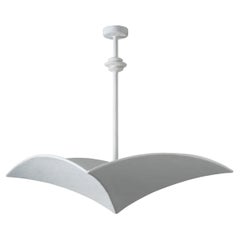 Minimalist Plaster Pendant 'Veris' 26" – Customizable Organic Modern by Benediko