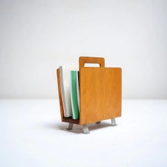 Minimalist plywood book stand, Netherlands, 1980s