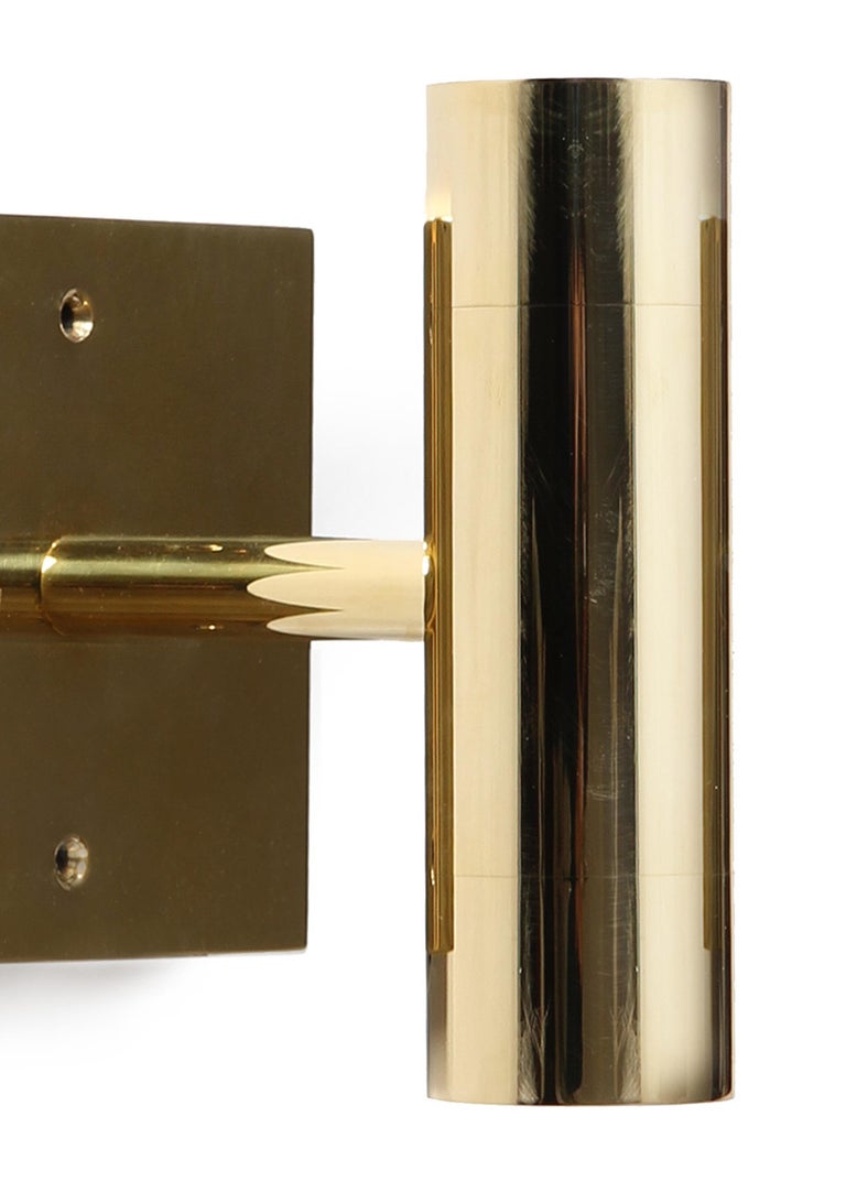 Minimalist Polished Brass Wall Sconce by WYETH For Sale at 1stdibs