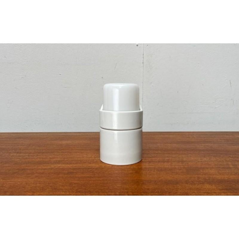 Aplique de baño minimalista de porcelana de Knud Holscher para IFÖ, Suecia, años 80 en venta 3