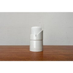 Minimalist Porcelain Bathroom Wall Light by Knud Holscher for IFÖ, Sweden, 1980s