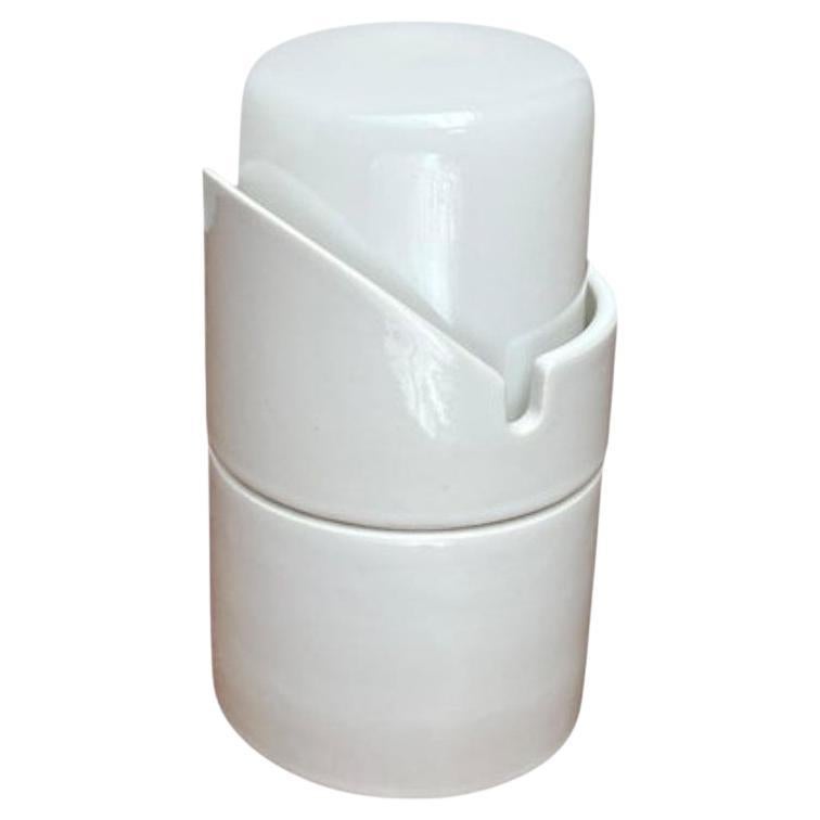 Aplique de baño minimalista de porcelana de Knud Holscher para IFÖ, Suecia, años 80 en venta