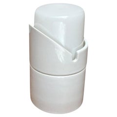 Minimalist Porcelain Bathroom Wall Light by Knud Holscher for IFÖ, Sweden, 1980s