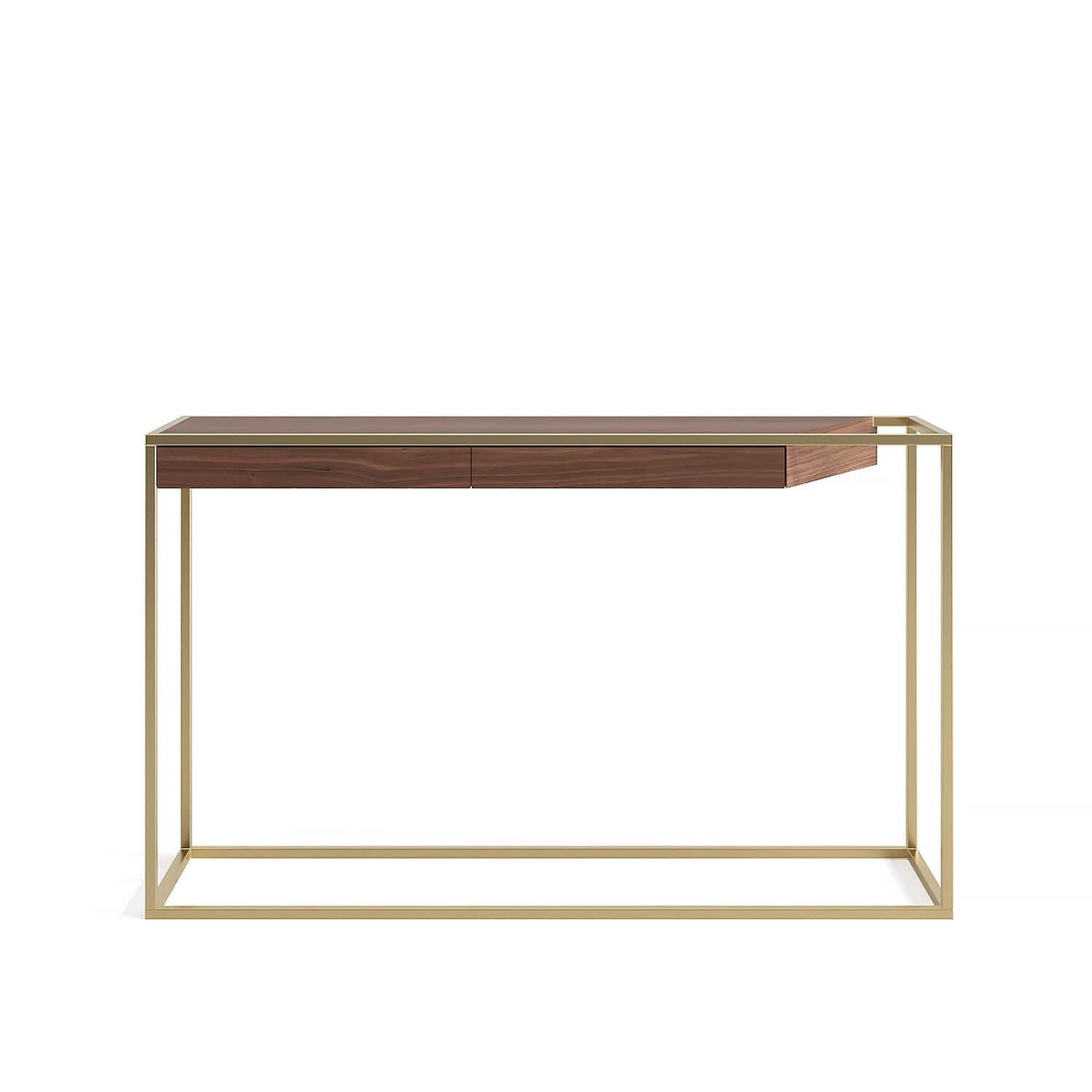 Table console rectangulaire moderne et minimaliste en bois d'Oak Wood et laque noire en vente 10