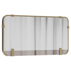 Minimalist Rectangular Lirak Mirror With Metallic Frame