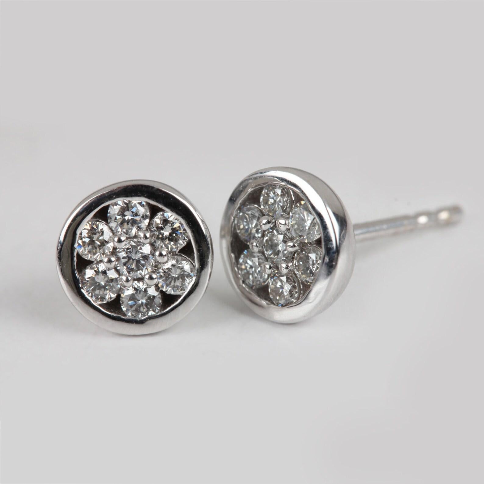 Minimalist Round 14k Yellow Gold Studs Natural Diamond Earrings Unique Gift. 

Closure: Screw back

Length: 7 Millimetres

Width: 7 Millimetres

14k White Gold Weight:2.14 Grams

Diamond Weight:0.34 Carats

Item Size: 7 mm

A P P R O X T I M E

All