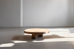Minimalist Round Coffee Table - Natural Oak Fundamenta 43 by NONO