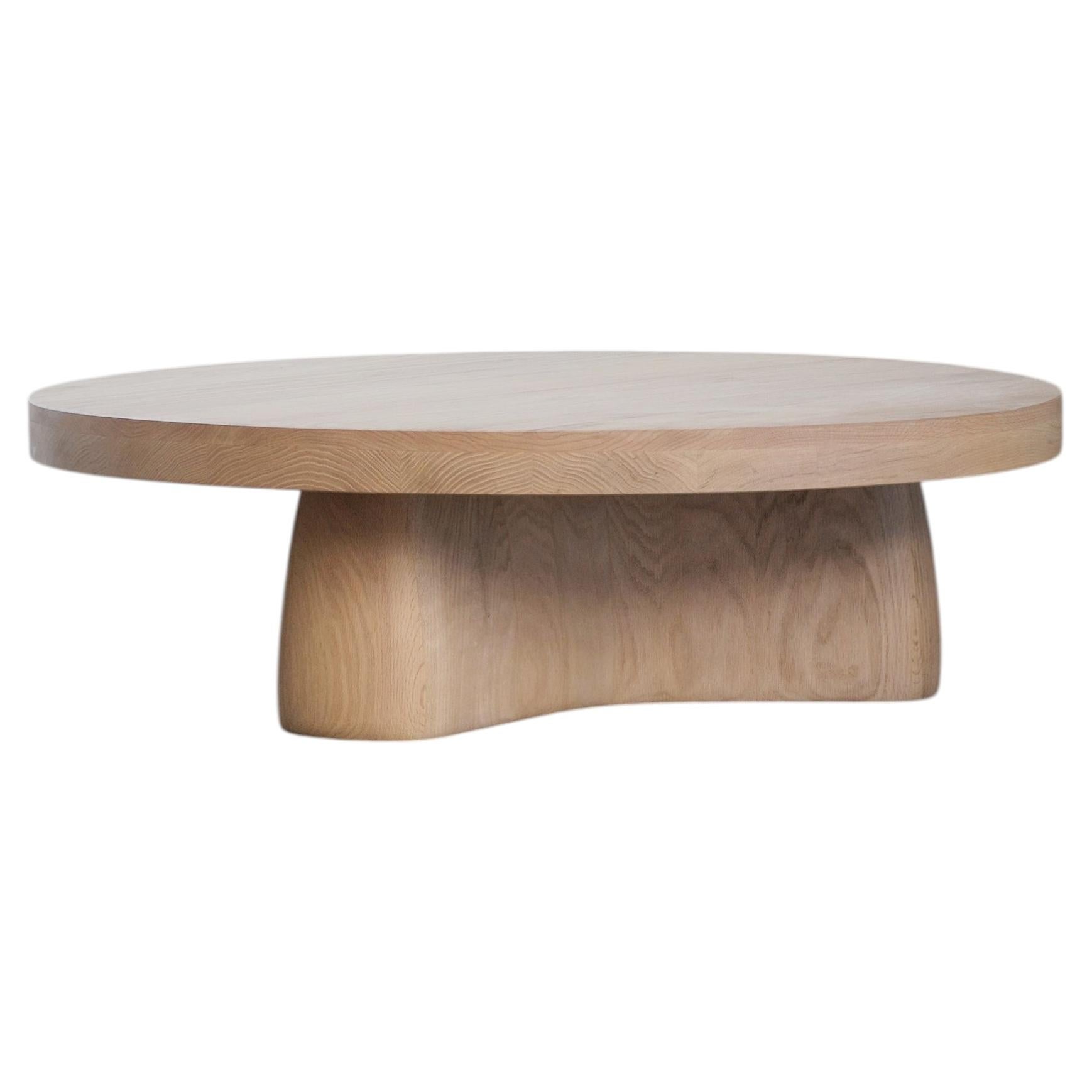 Minimalist Round Coffee Table - Natural Oak Fundamenta 43 by NONO