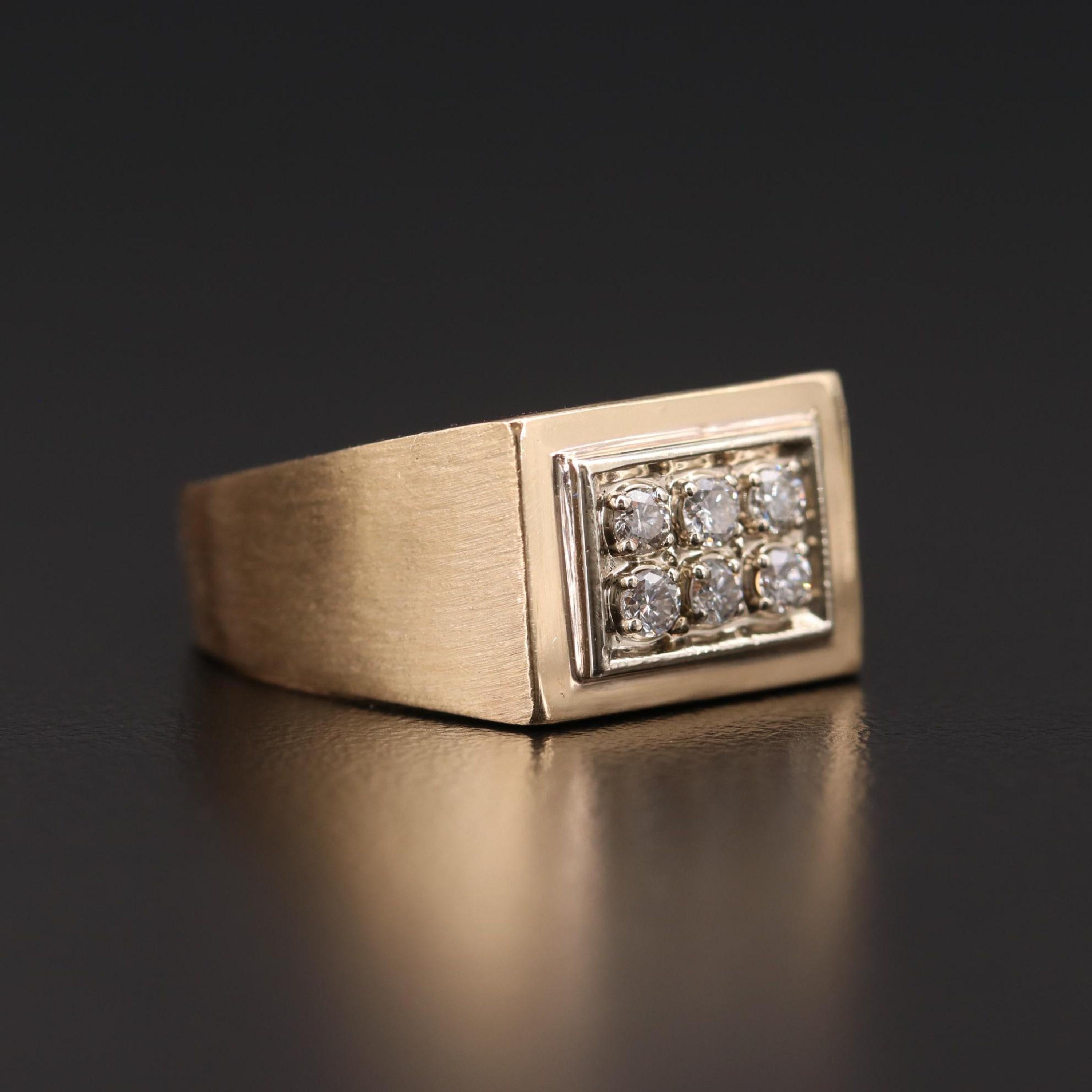 Customizable Certified Natural Diamond Engagement Band Ring, Men's