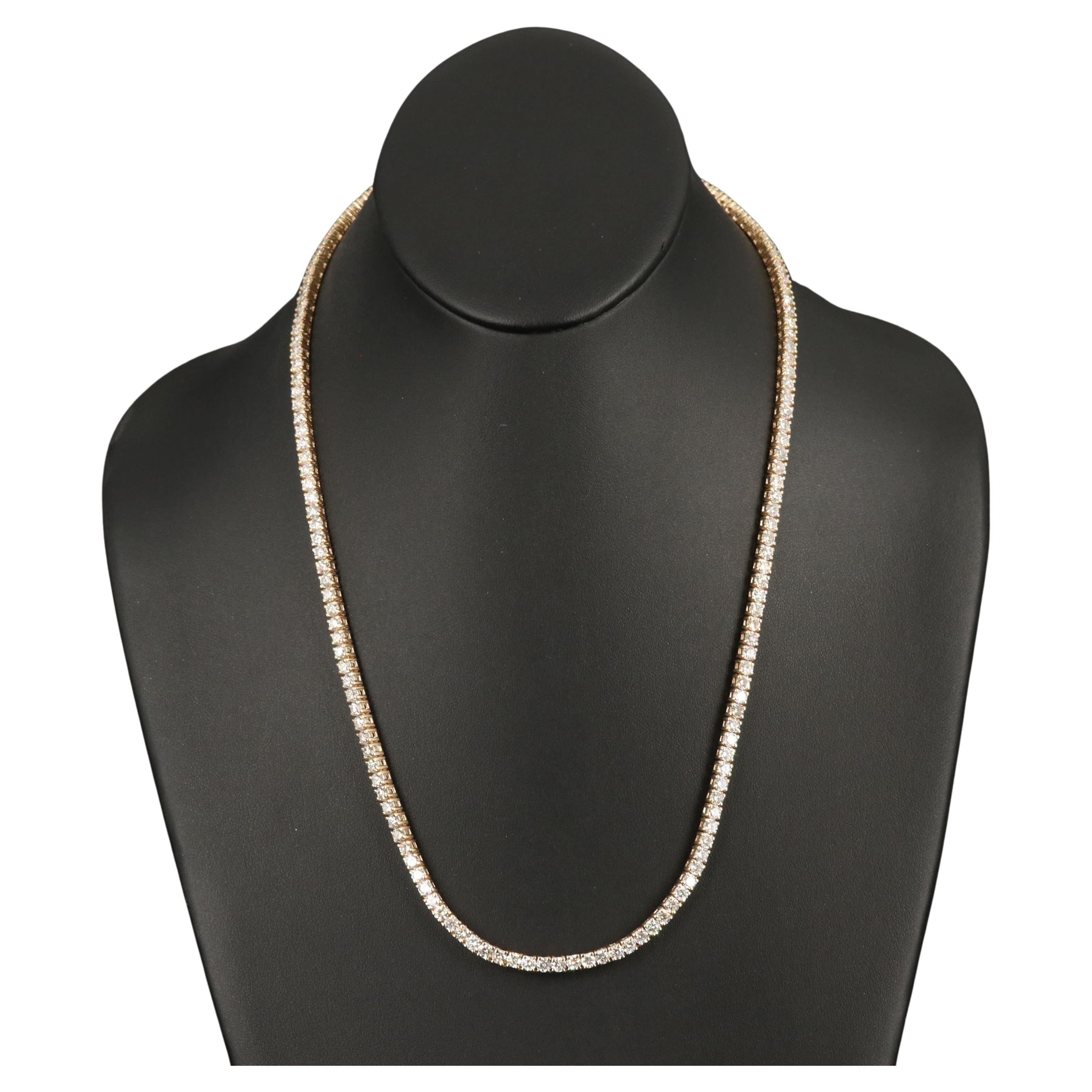 Emerald Cut Diamond Tennis Necklace For Sale at 1stDibs emerald cut