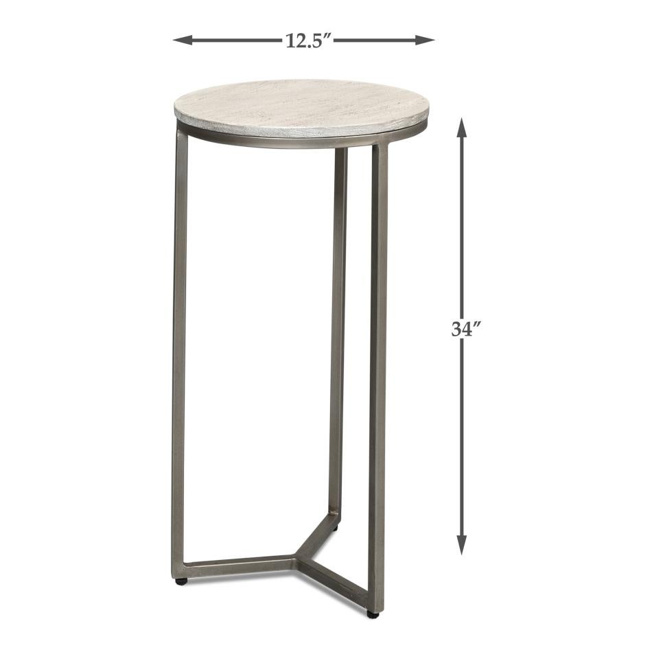 Minimalist Round Drinks Table For Sale 3