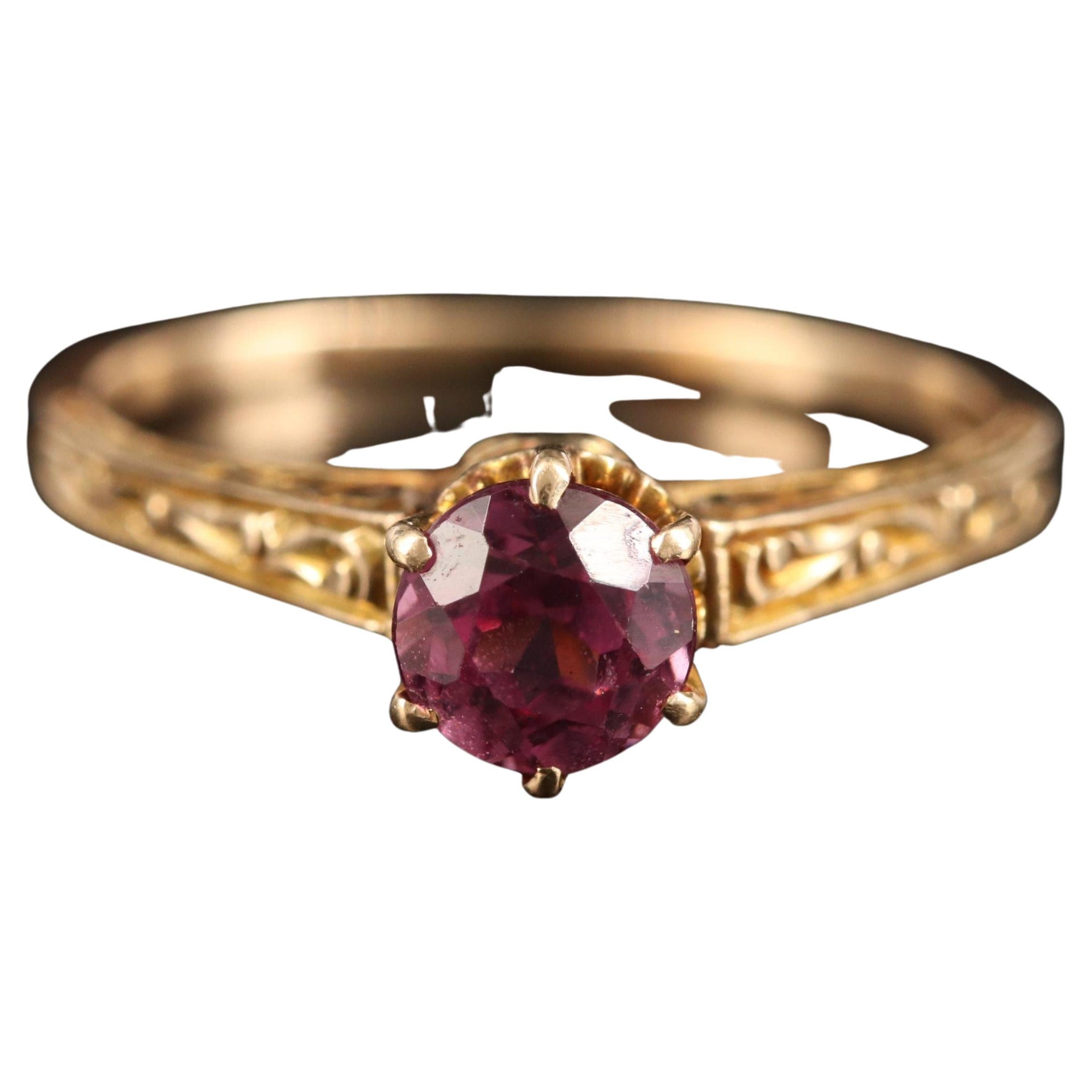 Customizable Minimalist Ruby Wedding Ring, 18K Yellow Gold Ruby