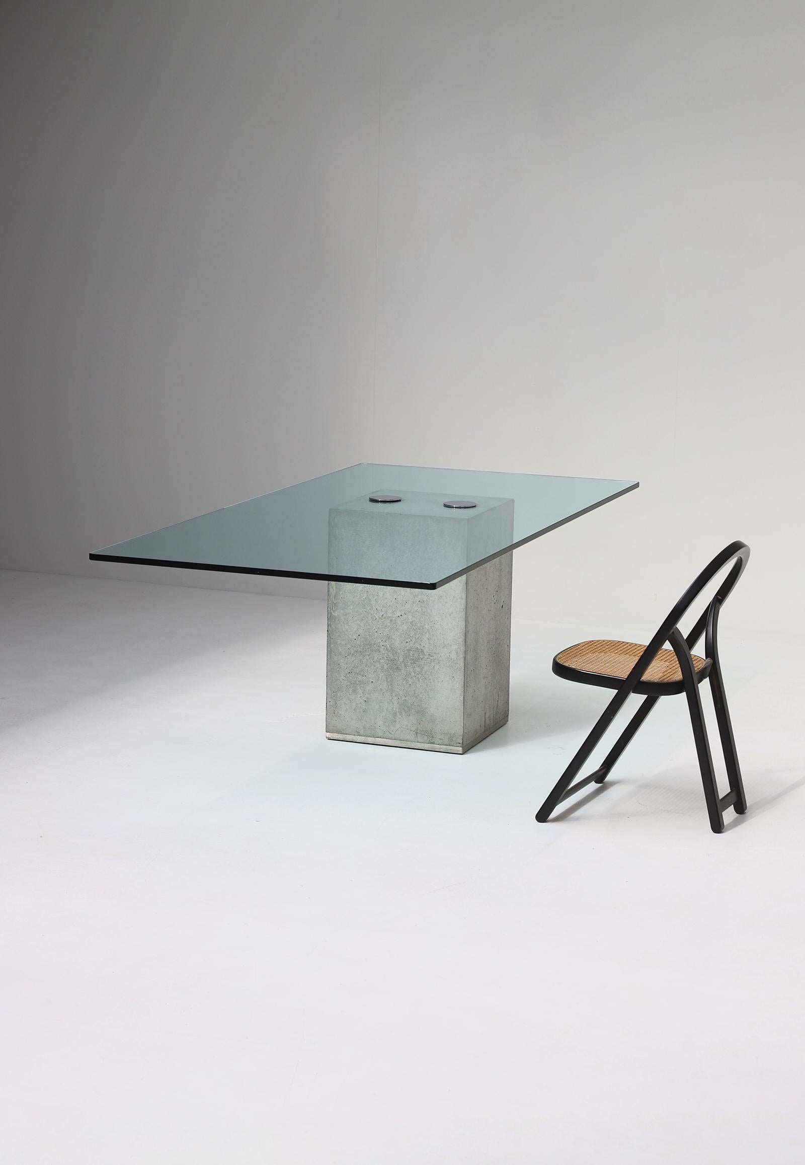 Mid-Century Modern Minimalist Sapo Dining Table by Sergio and Giorgio Saporiti for Saporiti, Italy