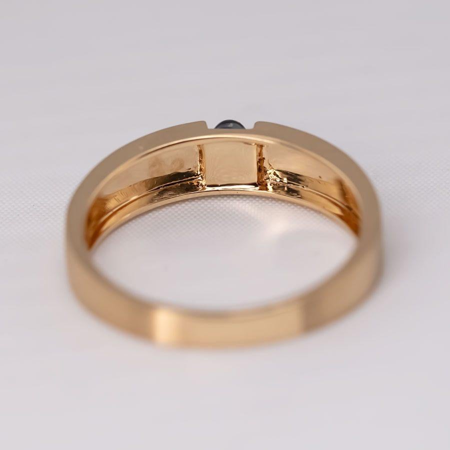Minimalist Satin Finish Australian Black Opal Band 18K Yellow Gold In New Condition For Sale In Suwanee, GA