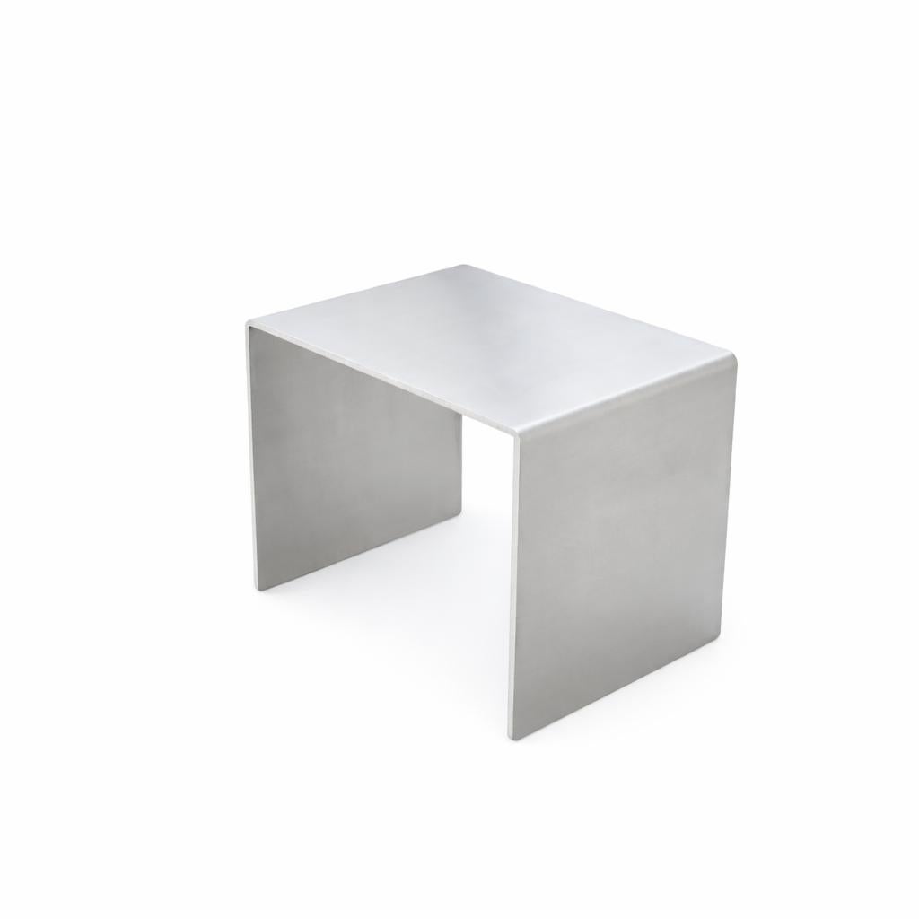 Minimalist Sculptural Accent Table in Aluminum by Veliento