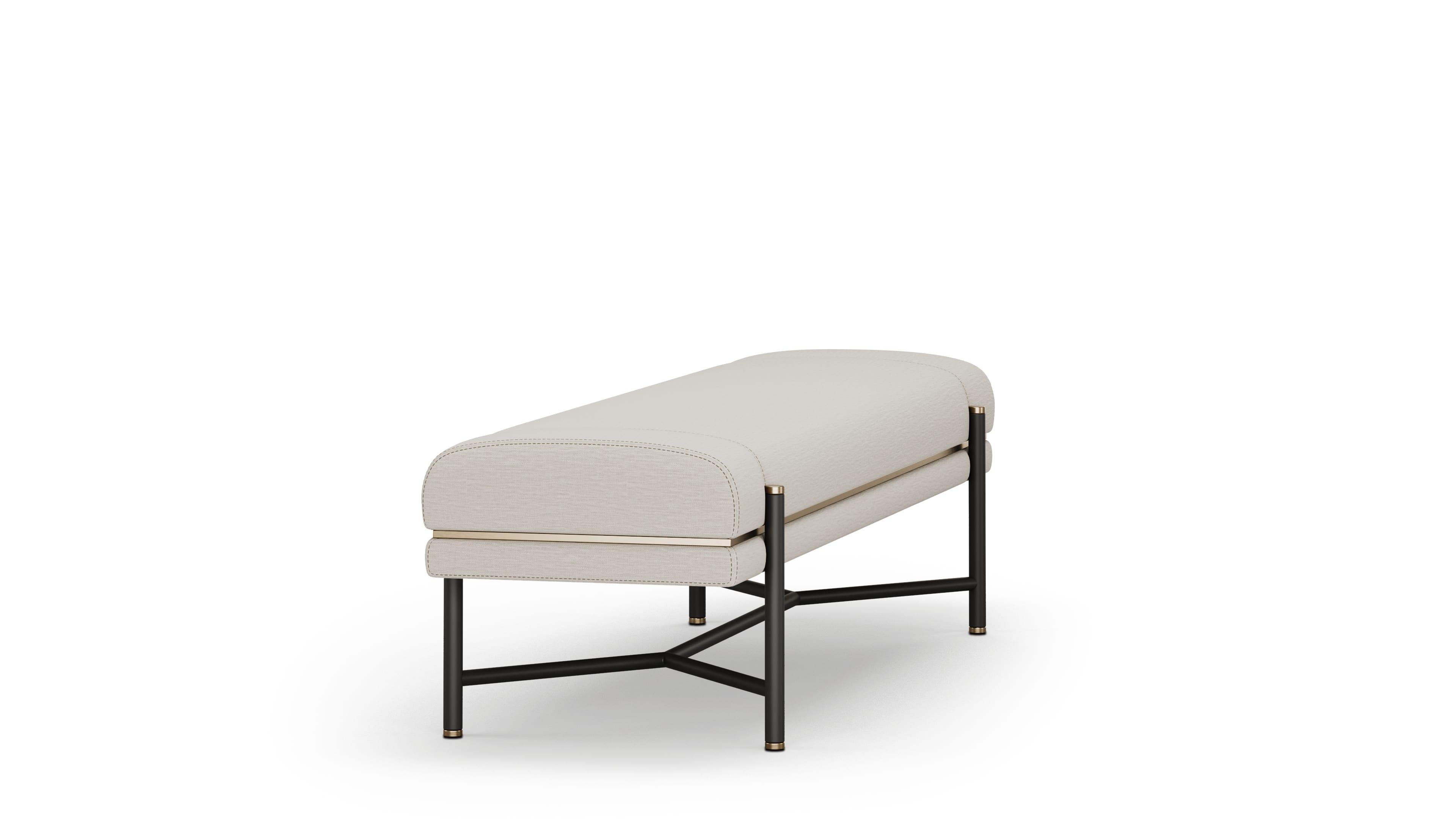 Panchina minimalista Serena con struttura in metallo di Elbra Home In condizioni Nuovo in vendita a Freamunde, PT