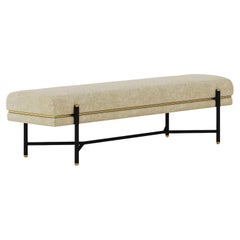 Minimalist Serena Bench with Metal Frame By Elbra Home
