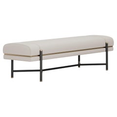 Banc minimaliste Serena avec structure en métal By Elbra Home