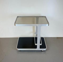 Carrello da portata minimalista di Pierre Vandel per Espace Pierre Cardin, anni '80