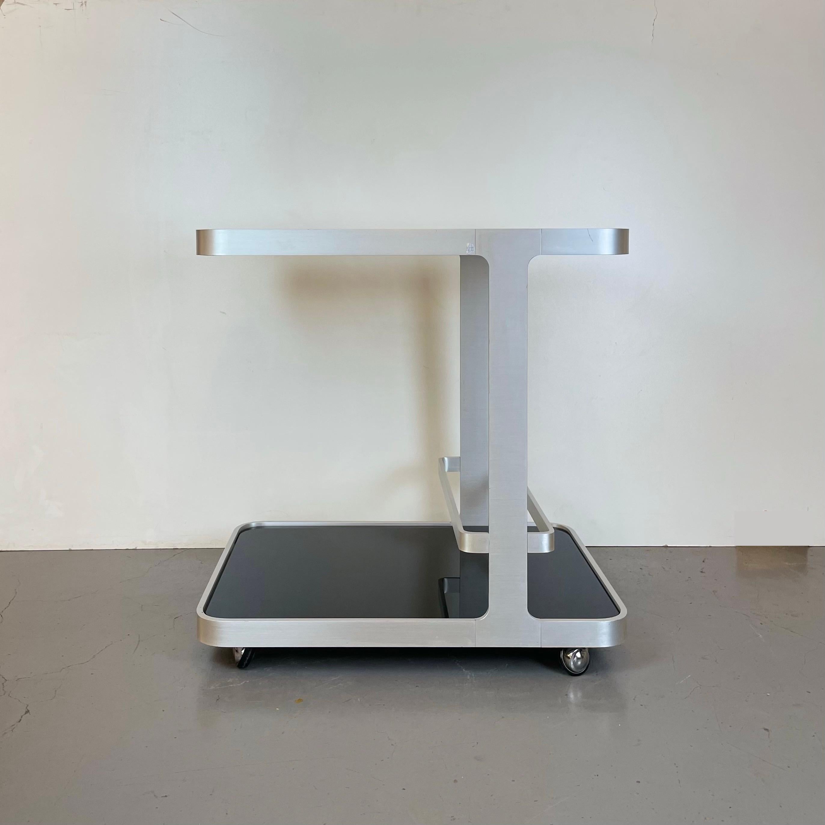 Space Age Minimalist Serving Trolley by Pierre Vandel for Espace Pierre Cardin, 1980s For Sale
