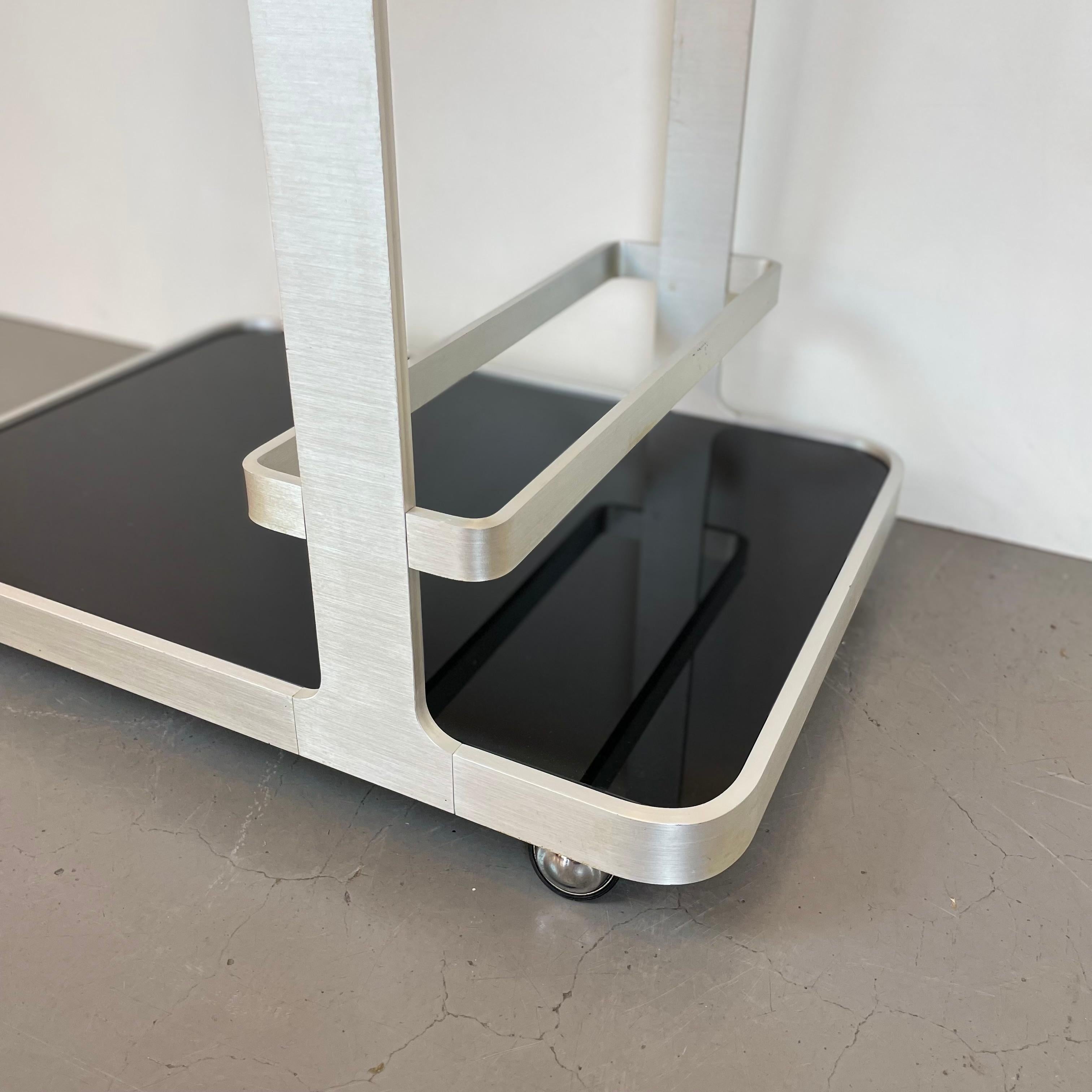 Late 20th Century Minimalist Serving Trolley by Pierre Vandel for Espace Pierre Cardin, 1980s For Sale