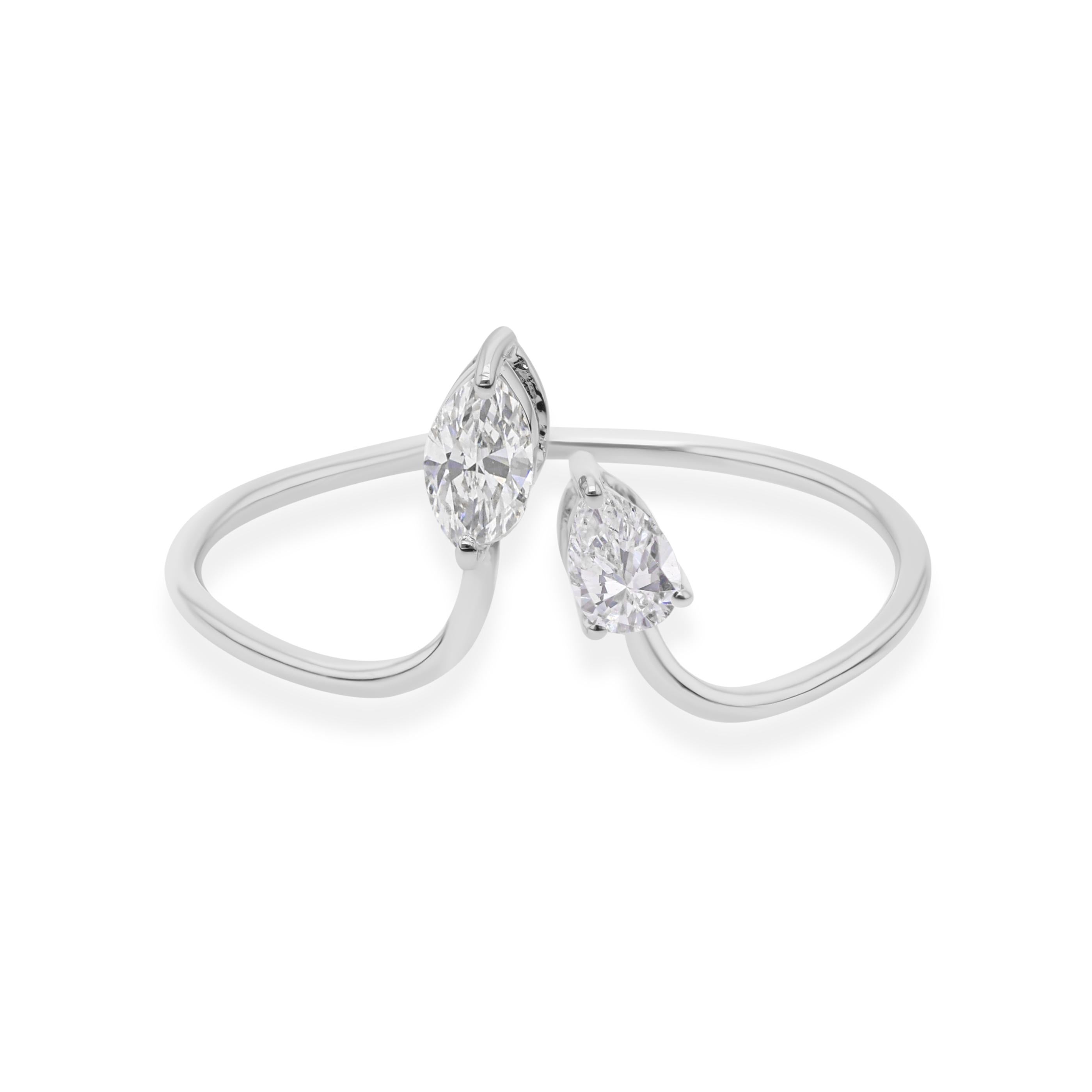 in vendita:  Anello minimalista con diamante autentico di colore HI e purezza SI in oro bianco massiccio 18k 3