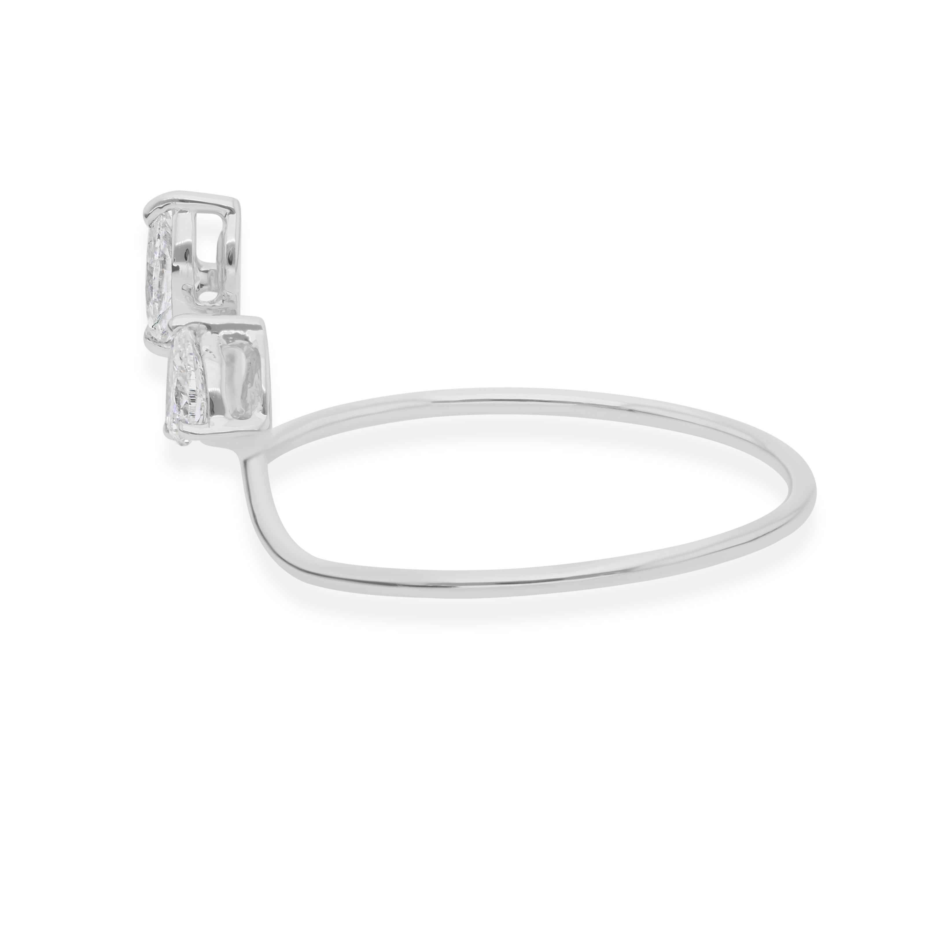in vendita:  Anello minimalista con diamante autentico di colore HI e purezza SI in oro bianco massiccio 18k 4