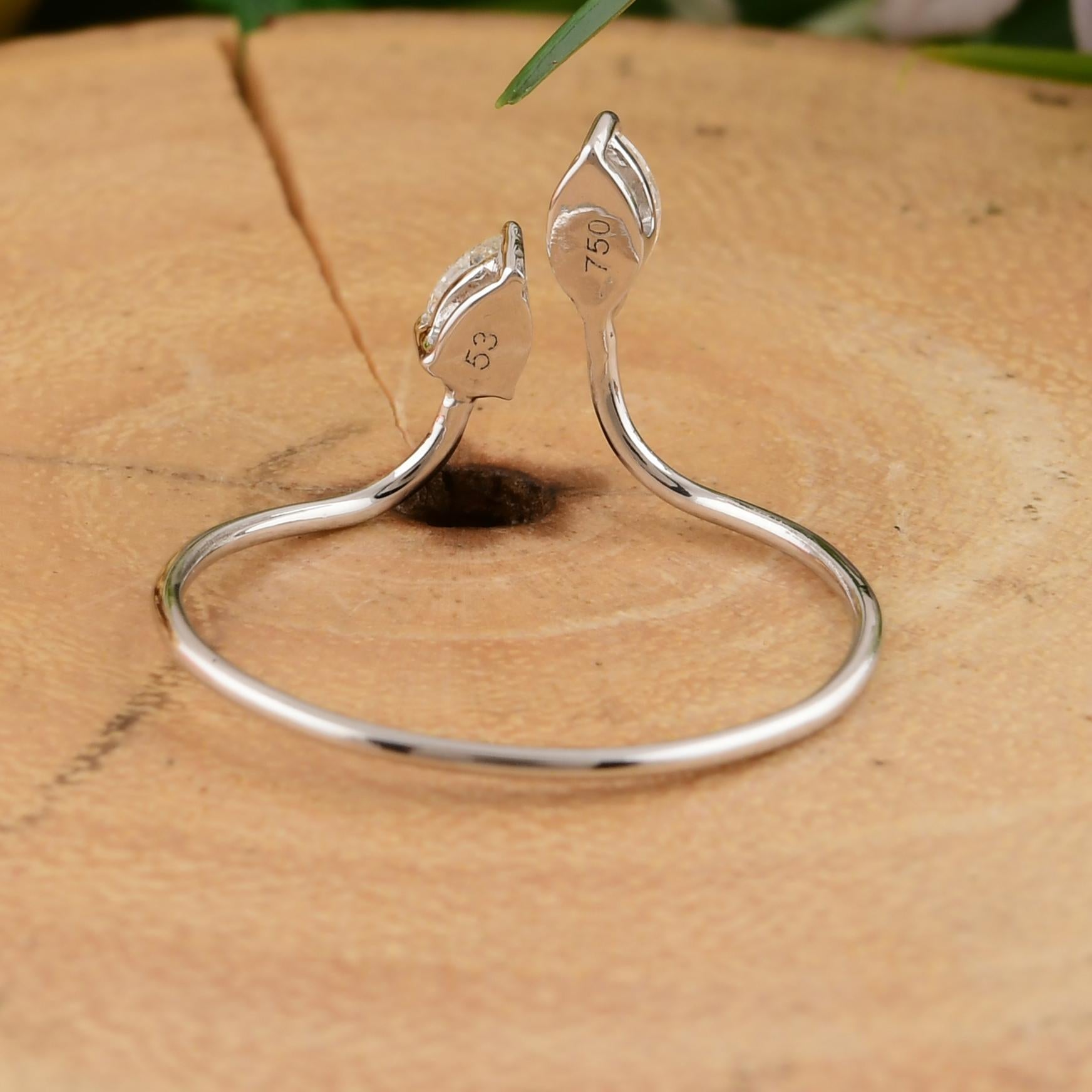 in vendita:  Anello minimalista con diamante autentico di colore HI e purezza SI in oro bianco massiccio 18k 9