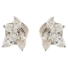 0,94 Karat SI/H Natürlicher Diamant Ohrstecker 14k Weißgold Feiner Schmuck