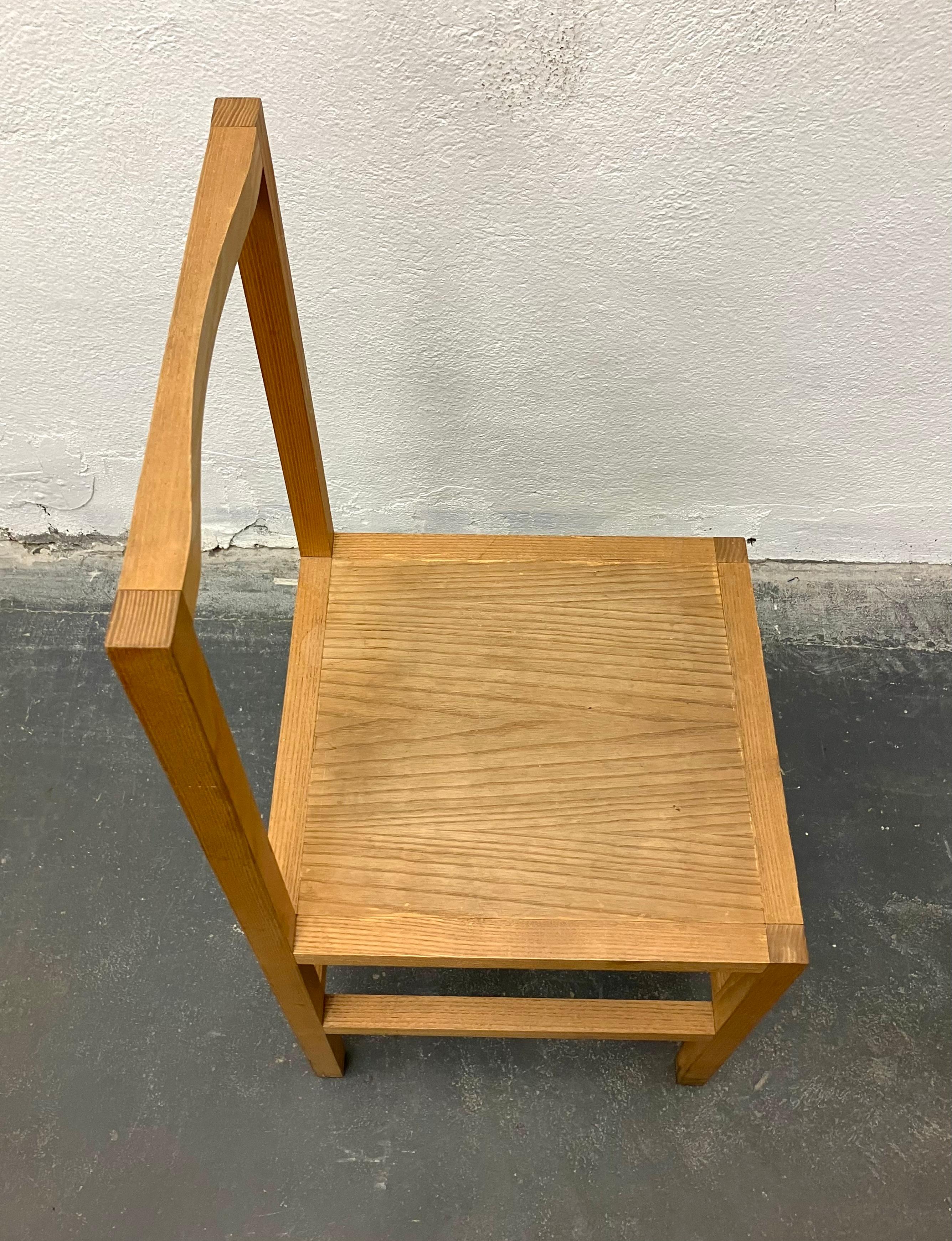 American Artist-Fabricated Minimalist Side Chair For Sale